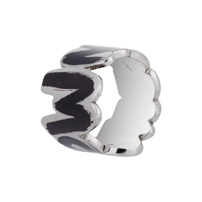 Alexander McQueen Logo Engraved Cut Out Ring-1