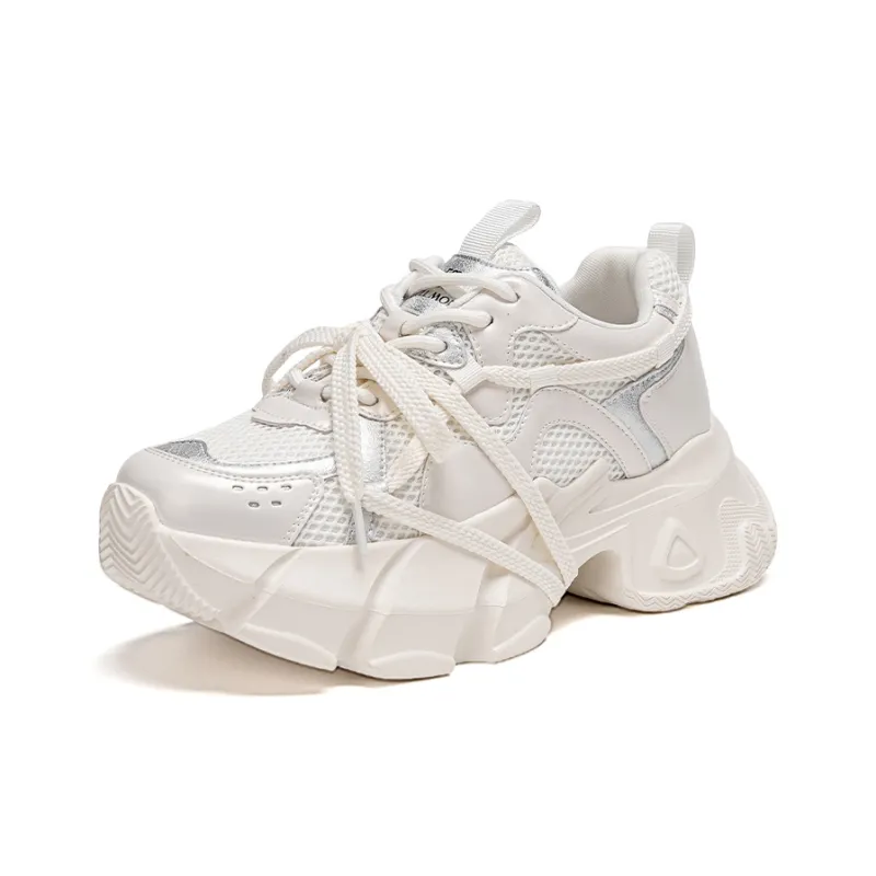 EXULL Q Low Top Chunky Sneakers Women's Galaxy Gray-1