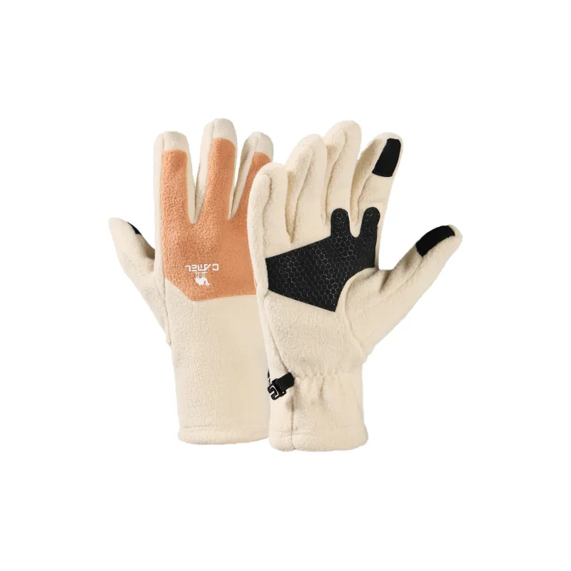 CAMEL Polyester Knit Gloves Unisex-1
