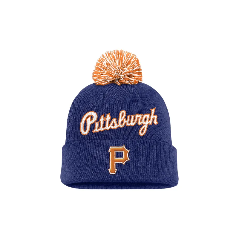 Nike Pittsburgh Pirates Peak Men's Nike Mlb Cuffed Pom Beanie-0