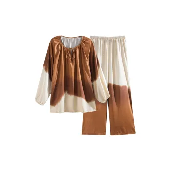 Same Language Pajama Set Women's Umber Gold