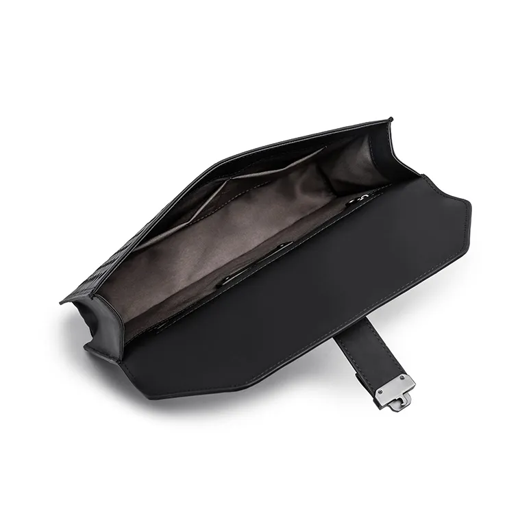 FAIRWHALE Genuine Leather Clutch Men's Elegant Black-6