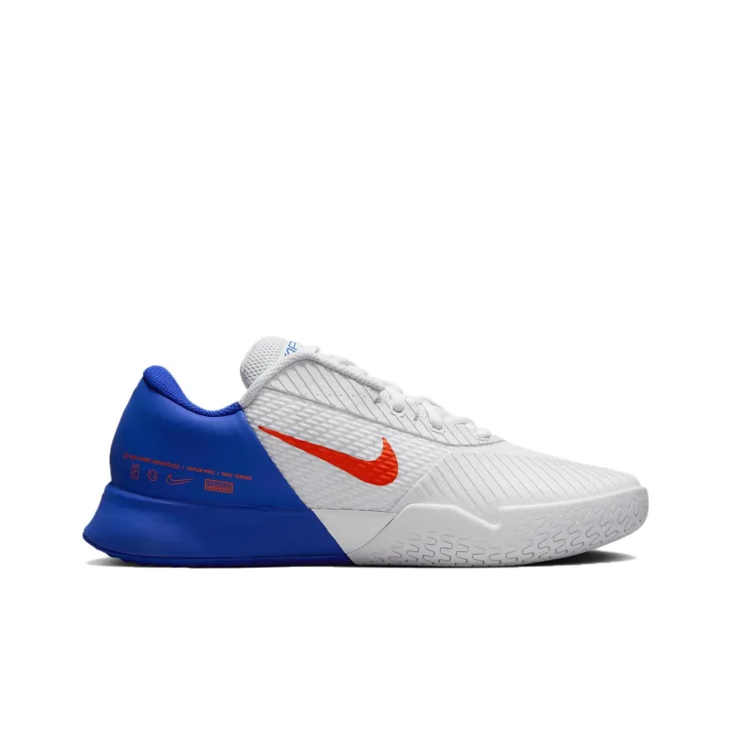 Nike Air Zoom Vapor Pro 2 Anti Slip Wear Resistant Low Top Tennis Shoes Men's White Blue-1