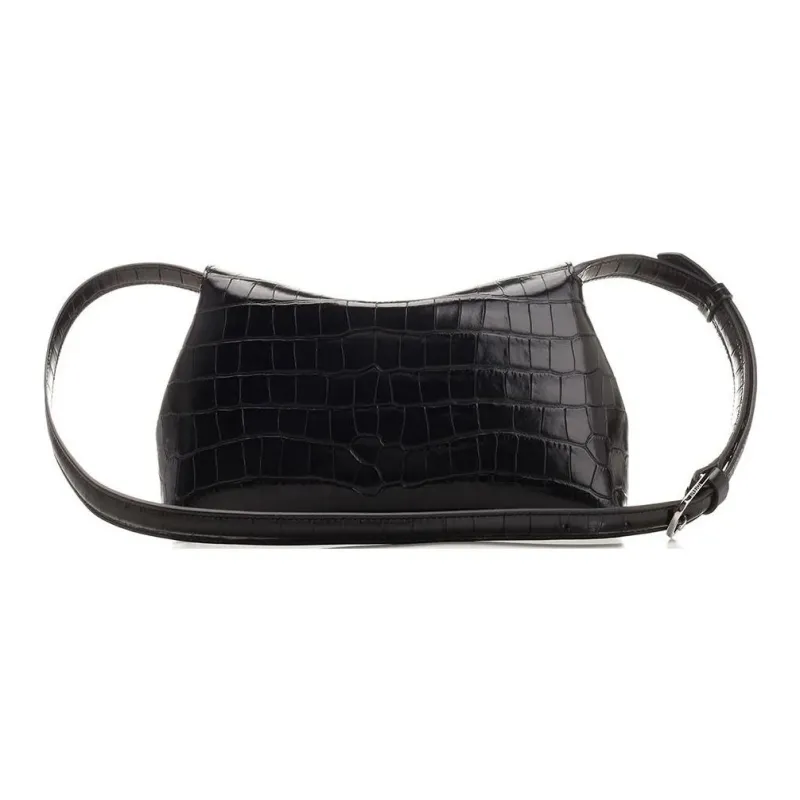 TOTEME Cow Leather One Shoulder Crossbody Clutch Women's Black-2