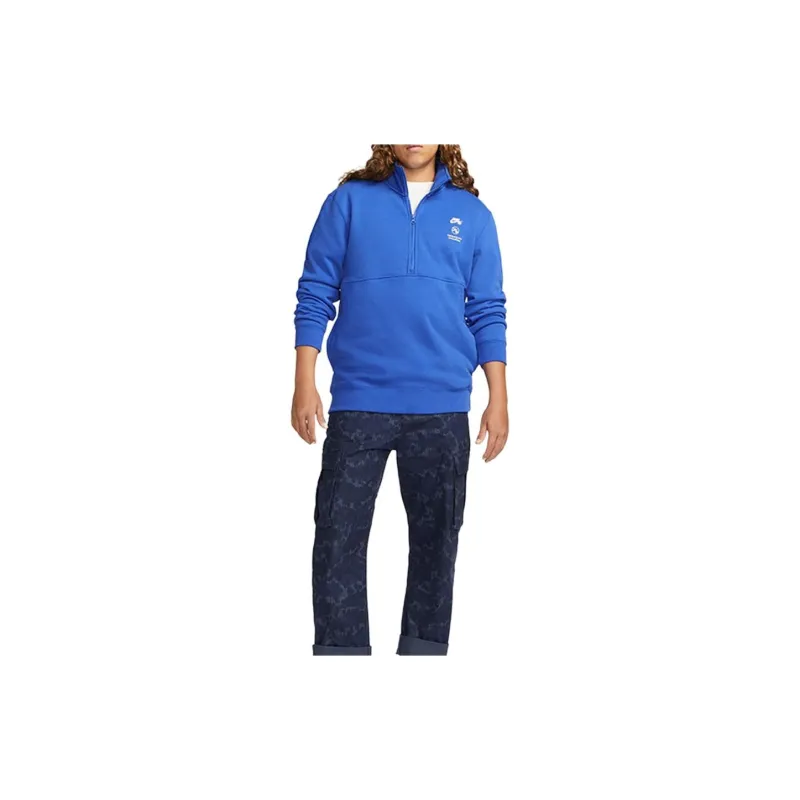 Nike Sb X Fly Streetwear 1/2 Zip Fleece Skate Top Asia Sizing-3