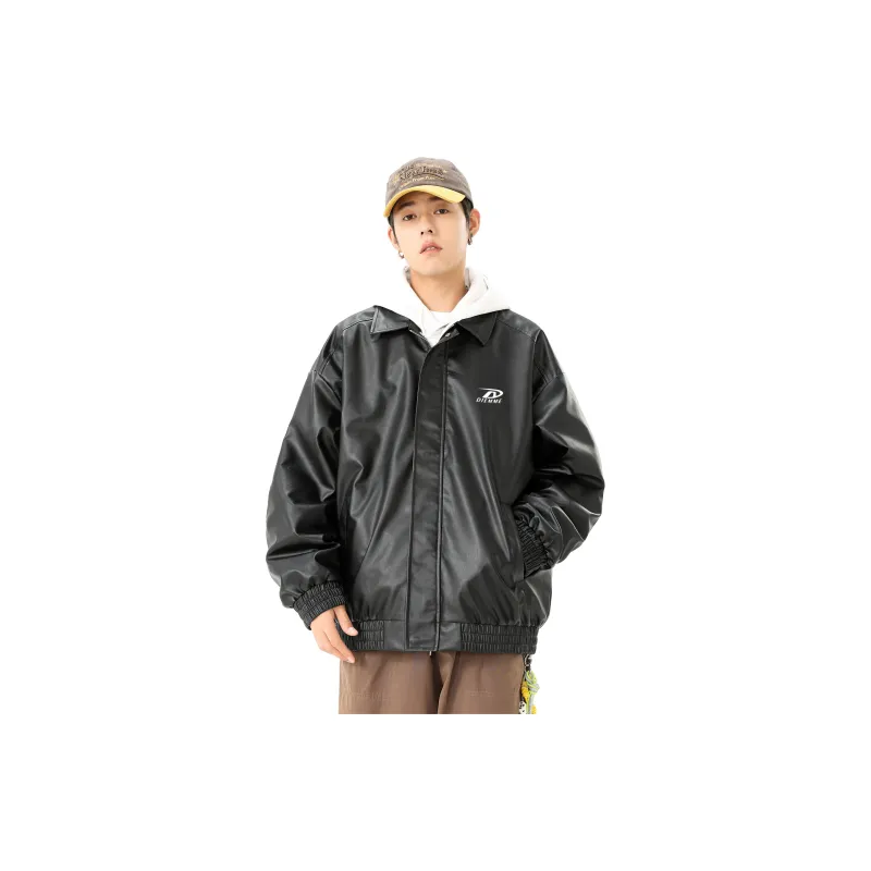DIEMME Leather Jacket Unisex Brown-10