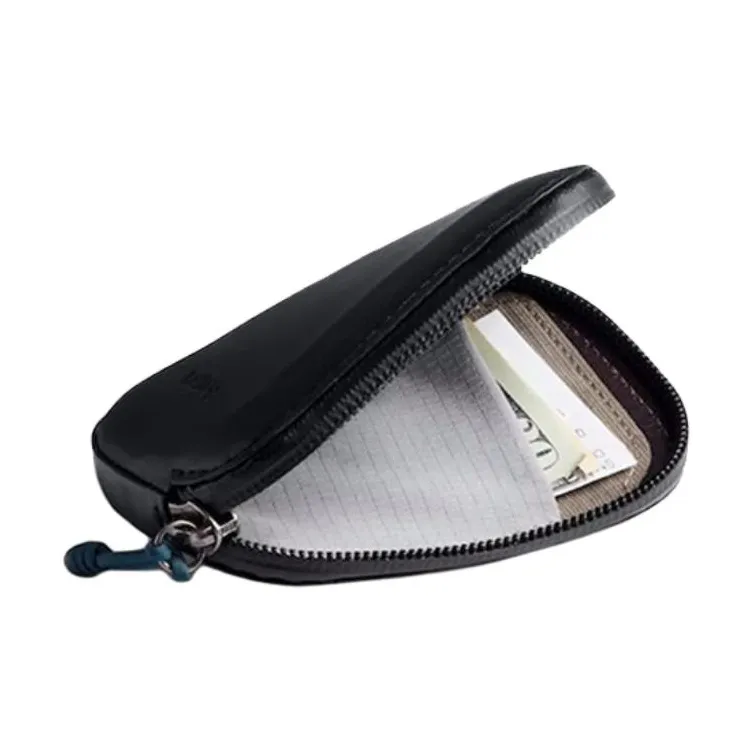 BELLROY Leather Card Holder Men's Chen Xuan Black/Maple Leaf Brown-3