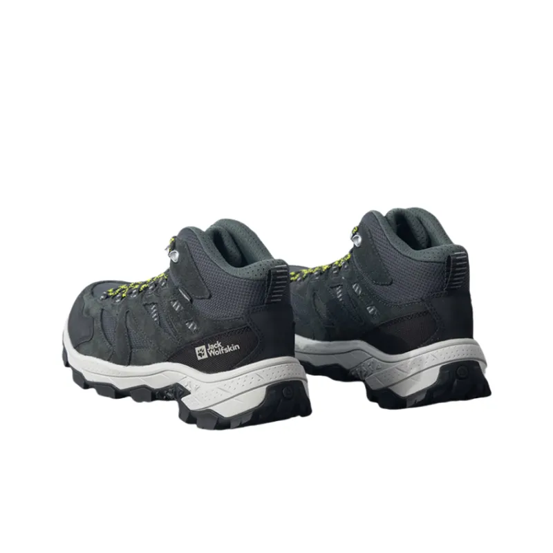 Jack Wolfskin Wear resistant And Lightweight Mid Top Trekking Shoes Men's Black-2