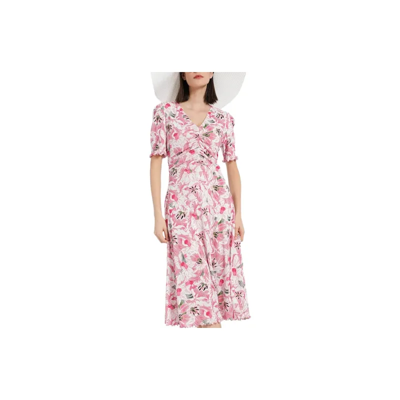 BESIONIA SS24 Short Sleeved Dresses Women's Pink-3