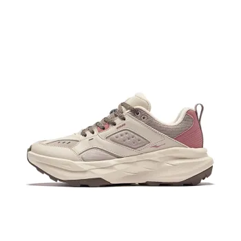Erke Exploring Cushioning Rebound Wear Resistant Low Top Casual Shoes Women's Pearl Milk Tea Egg Cream Gray
