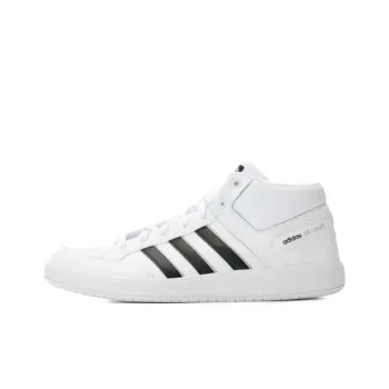 Adidas Cloudfoam All Court Anti Slip Wear Resistant Mid Top Tennis Shoes Unisex White