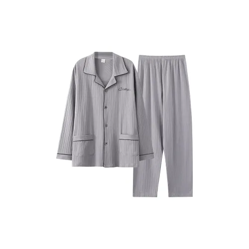 Pretty Lady Pajama Set Men's Light Gray