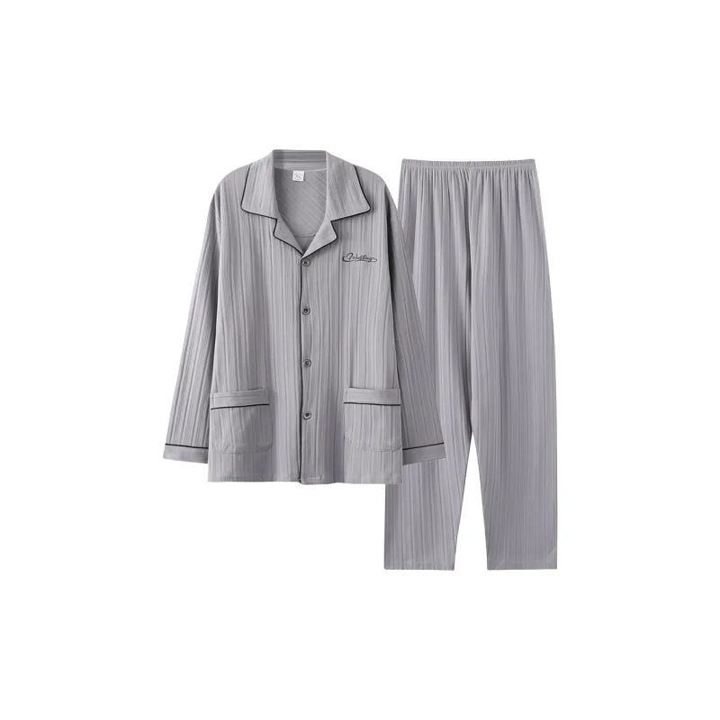 Pretty Lady Pajama Set Men's Light Gray-0