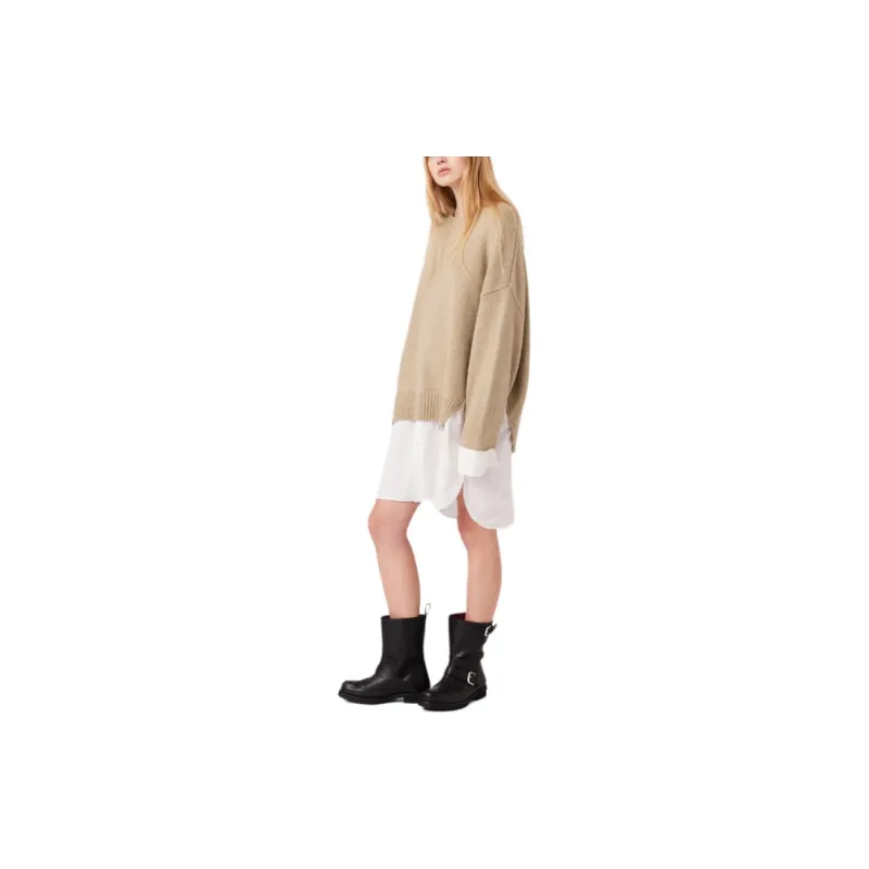 Stella McCartney FW24 Long Sleeved Dresses Women's Sandy Beige-3