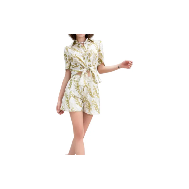 BESIONIA SS23 Shirt Women's Yellow Pattern-3