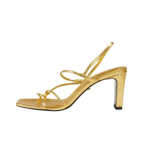 Sandro Strap Sandals 8cm Women's Gold