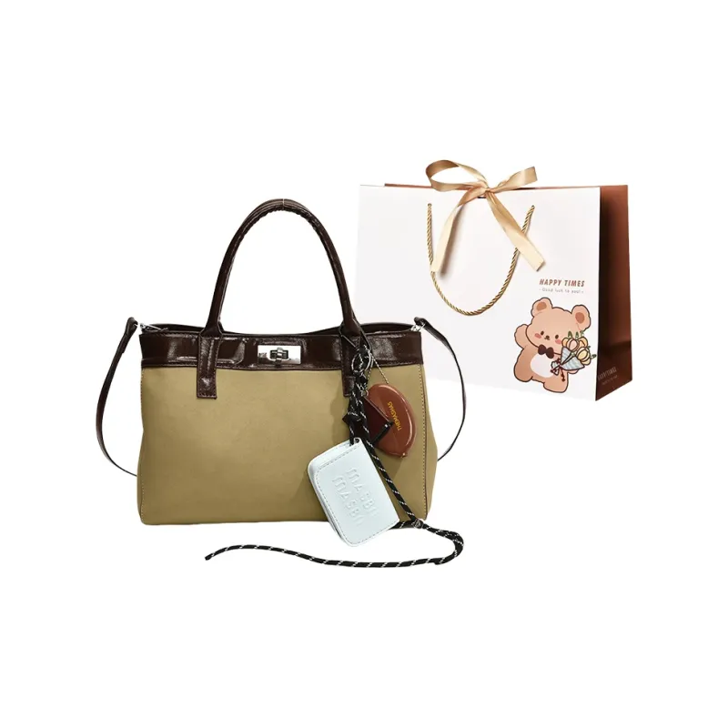 ERANGBEAR PU One Shoulder Handbag Regular Women's Black/Coffee/Khaki-5