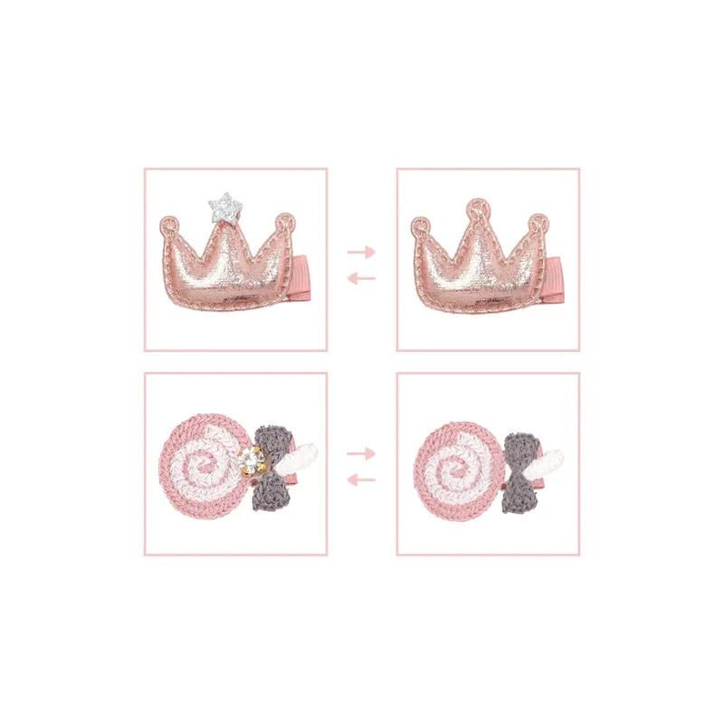 ROYALSASA Stretch Rubber Band, Faux Crystal, Alloy Accessories Hair Clips Kids'-2
