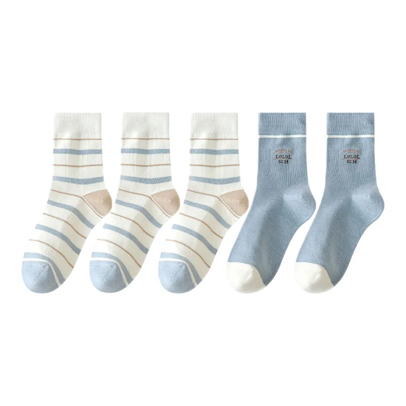 Lan Miao Mid Calf Socks Women's 5 Pack-6
