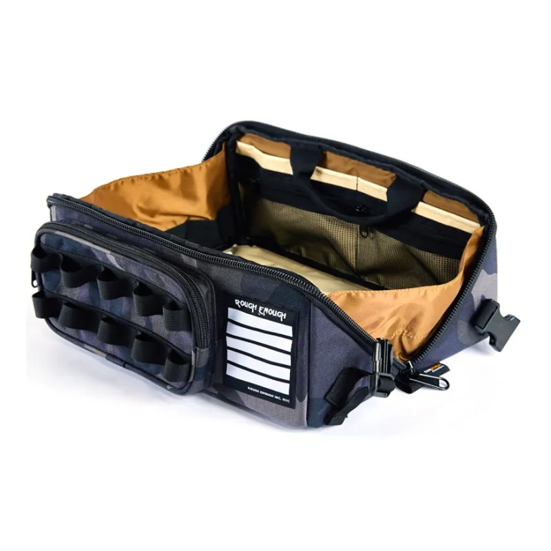 Rough Enough CORDURA Fabric Handbag Regular Unisex Blue Camouflage-2
