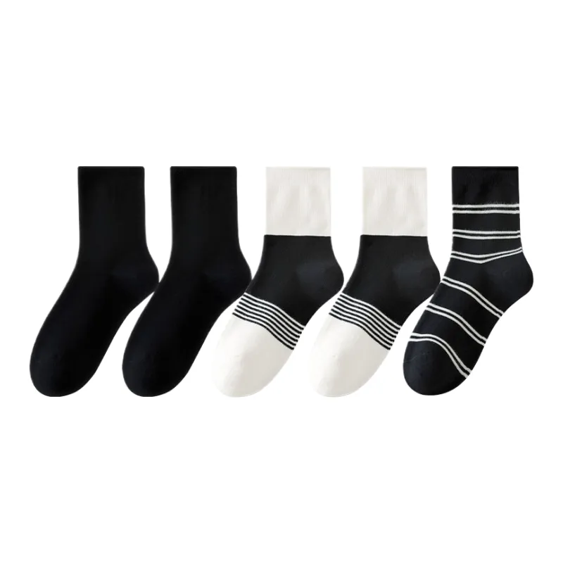 Lan Miao Mid Calf Socks Women's 5 Pack-11