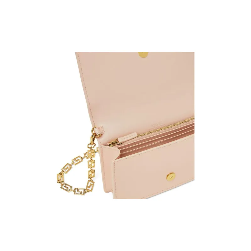 VERSACE Greca Goddess Cow Leather Clutch Mini Women's Pink-3