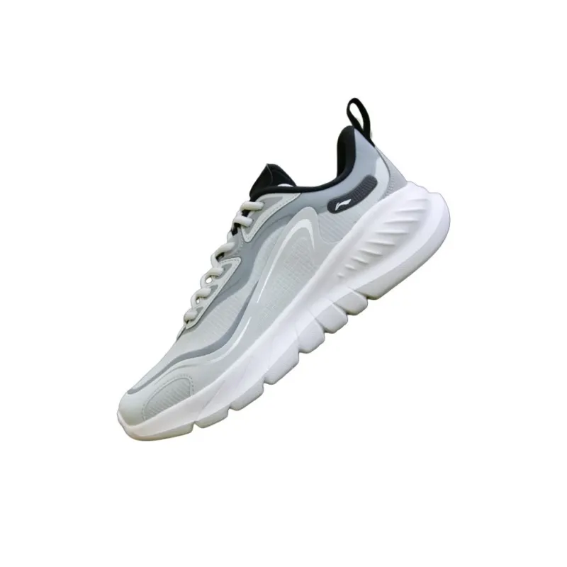 LiNing Breathable Lightweight Rebound Low-Top Casual Running Shoes Men's Gray-1
