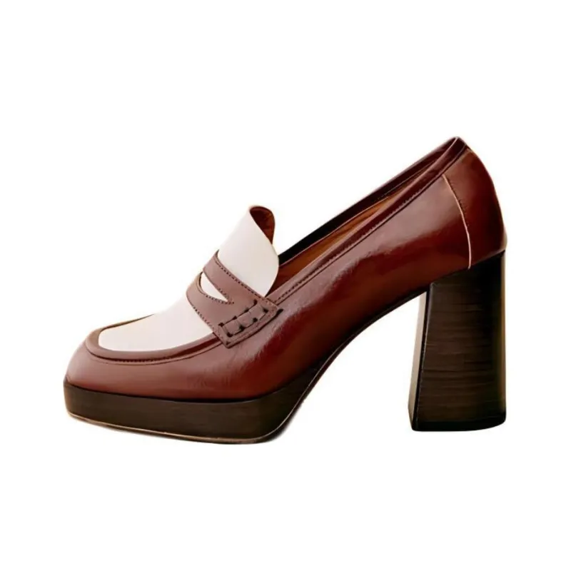 Sezane Loafers 9cm Women's Burgundy-0