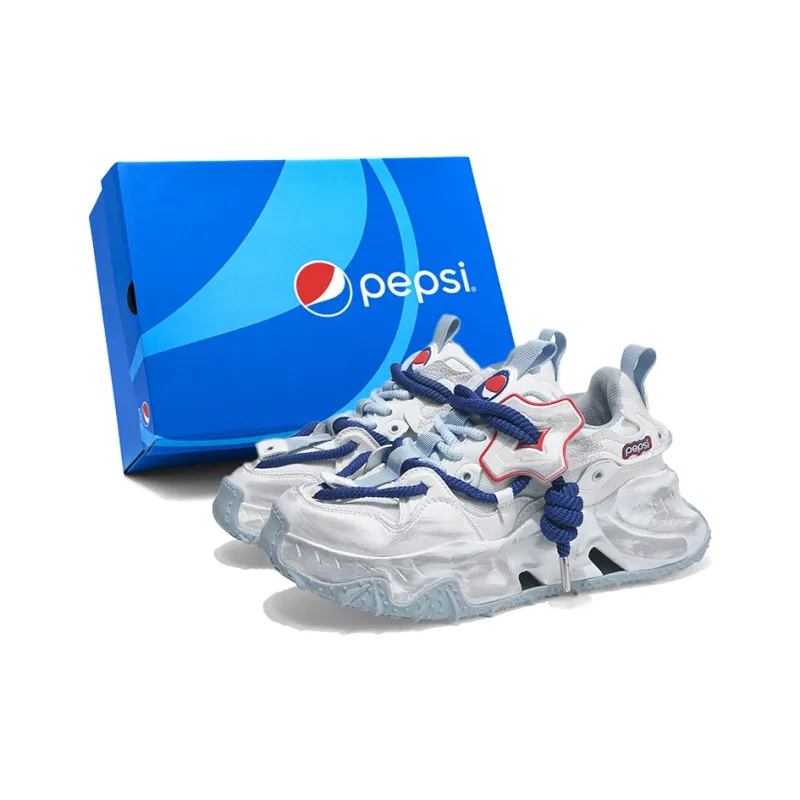 Pepsi Jelly Color Series Cushioned Slip-Resistant Abrasion-Resistant Low-Top Chunky Sneakers Unisex Exclusive Box-21
