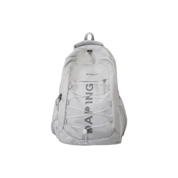 Debecca Nylon With Mesh Backpack Unisex Gray/Black