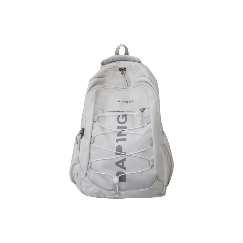 Debecca Nylon With Mesh Backpack Unisex Gray/Black-0
