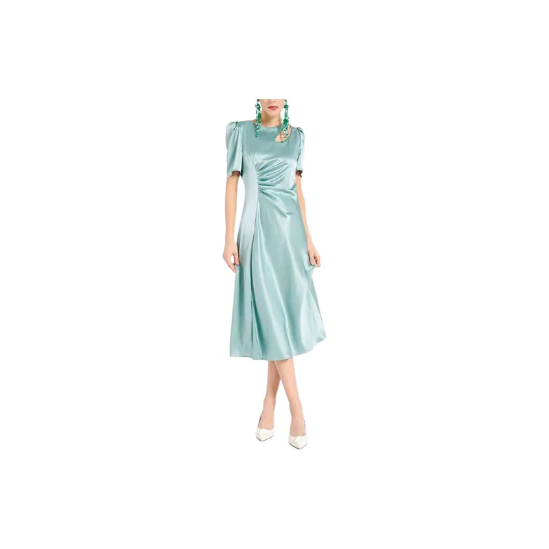 BESIONIA SS24 Short Sleeved Dresses Women's Light Blue-5
