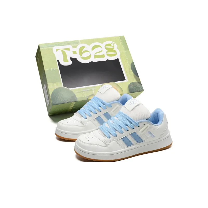 T628 Puffy Shoes, Box Slip Resistant, Abrasion Resistant, Lightweight, Breathable Low Top Skateboard Shoes Unisex-9