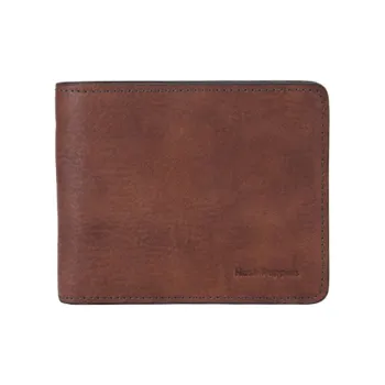 Hush Puppies Cow Leather Wallet Men's Yellow Brown