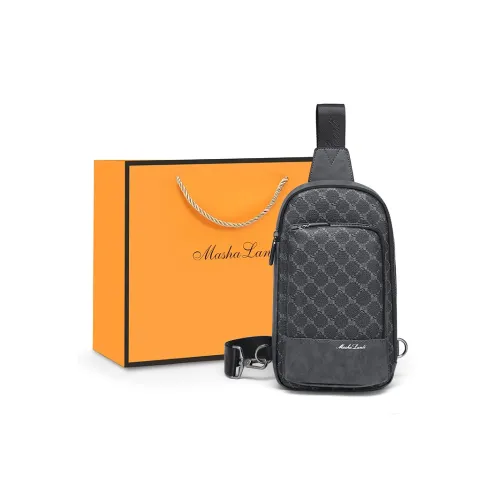 MashaLanti PVC Sling Bag Men's Black