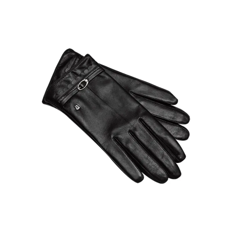 PIERRE CARDIN Sheepskin Gloves Women's Black-1