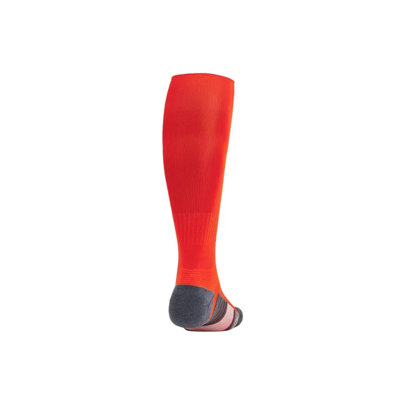 Under Armour Magnetico Grip Knee-High Socks Unisex 1 Pack Dark Orange/Dark Gray/White-1