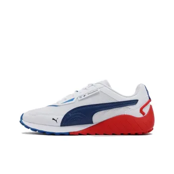 PUMA Bmw Mms Anti Slip Wear Resistant Low Top Casual Shoes Unisex White Red