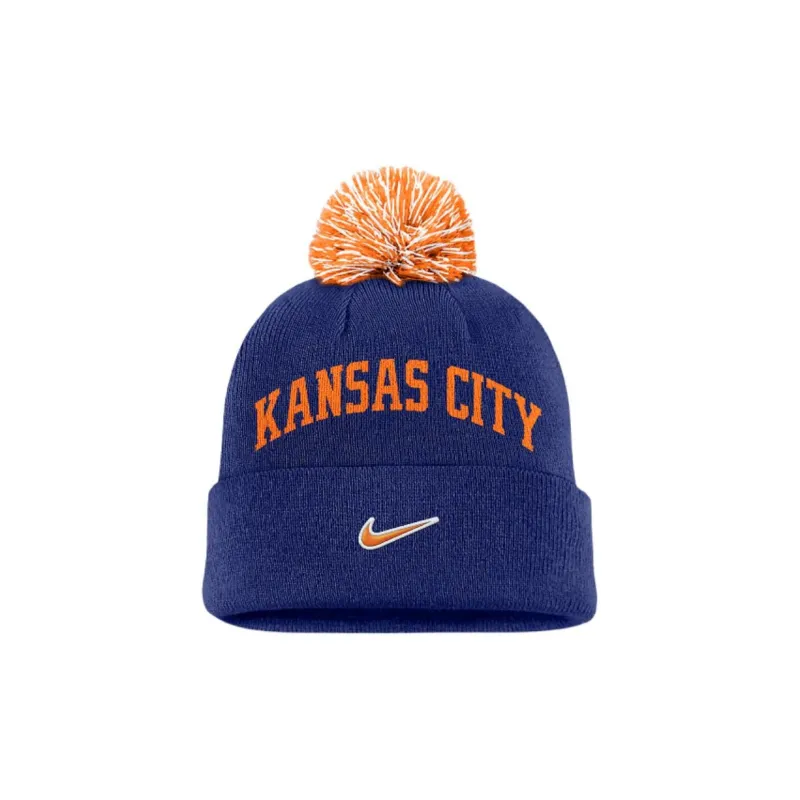 Nike Kansas City Royals Peak Men's Nike Mlb Cuffed Pom Beanie-0
