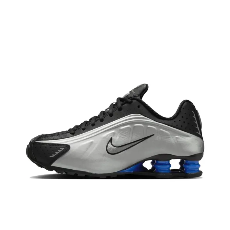 Nike Shox R4 Metallic Silver Black Racer Blue Women's-0