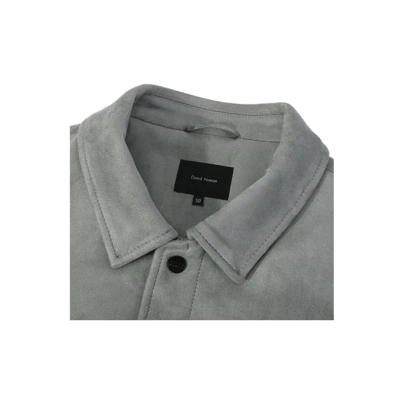 DAVID NAMAN Jackets Men Gray-3