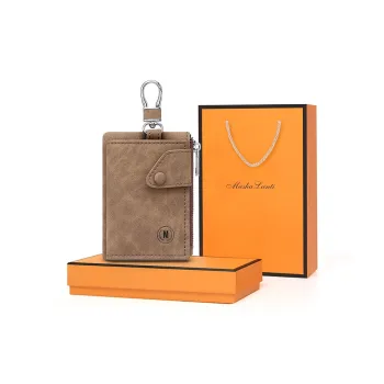 MashaLanti Synthetic Leather Versatile Zipper Coin Purse Key Pouch Regular Men's Multicolor
