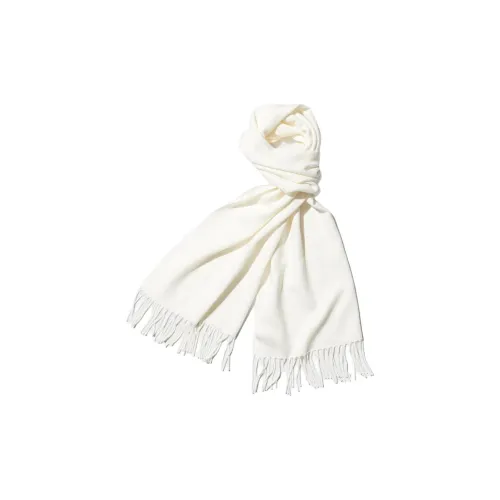 UNIQLO Sheep Wool Knit Scarves Unisex Ivory
