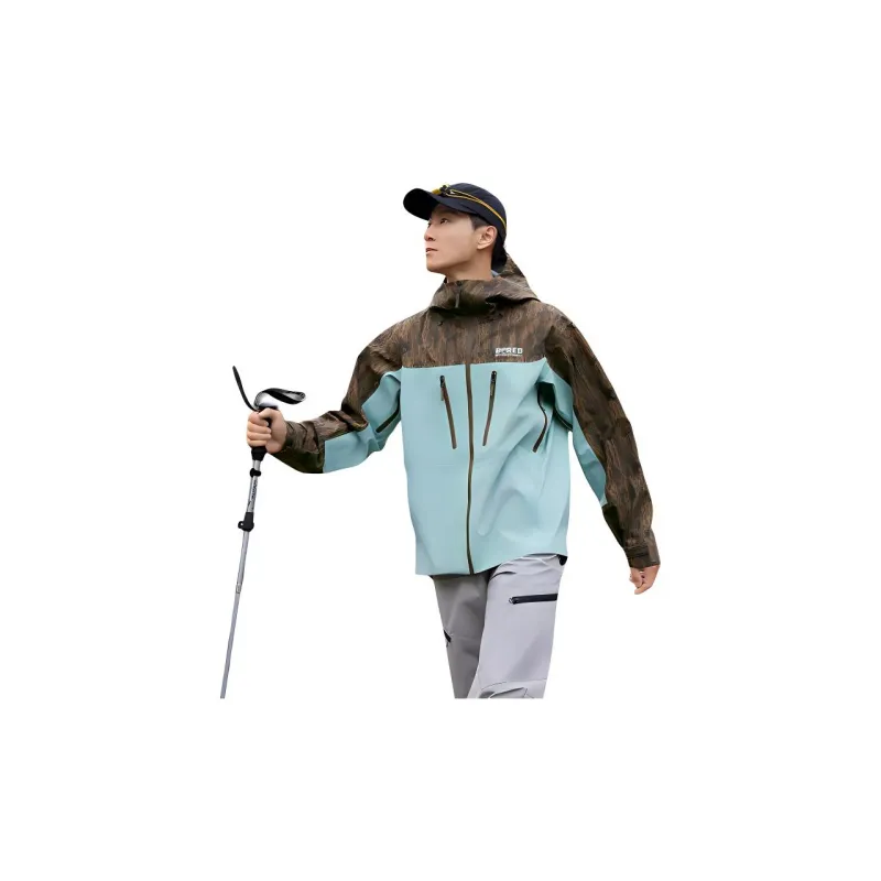 361° x WULIAOYUAN Water-Resistant Windproof Wear-Resistant Windbreaker Jacket Men's Annual Ring Brown-2