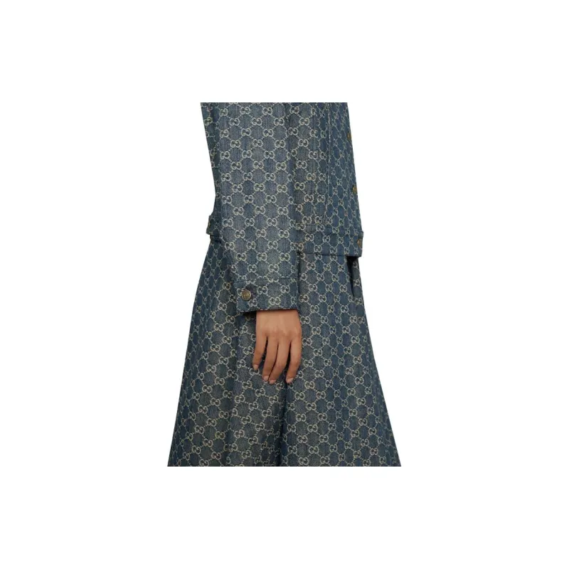 GUCCI Denim Jacket Women's Blue-4