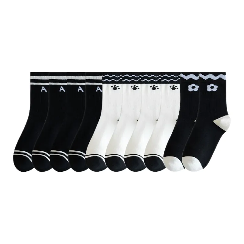 Lan Miao Mid Calf Socks Women's 10 Pack-1