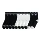 4 Black Double Stripe A+4 White Wave+2 Black Small Flower
