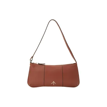 Manu Atelier PITA Series Leather Shoulder Bag Regular Women's Red Brown