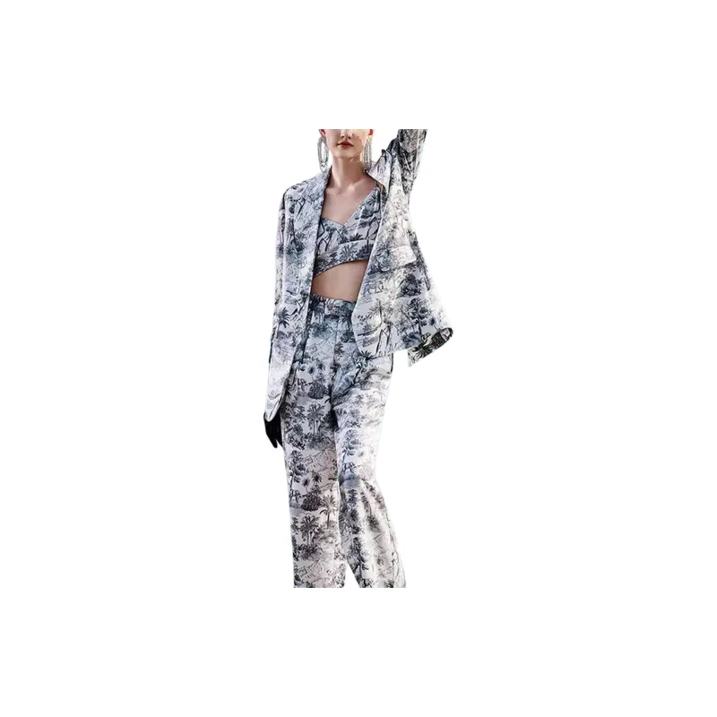 BESIONIA SS23 Business Suits Coats Women's White-4