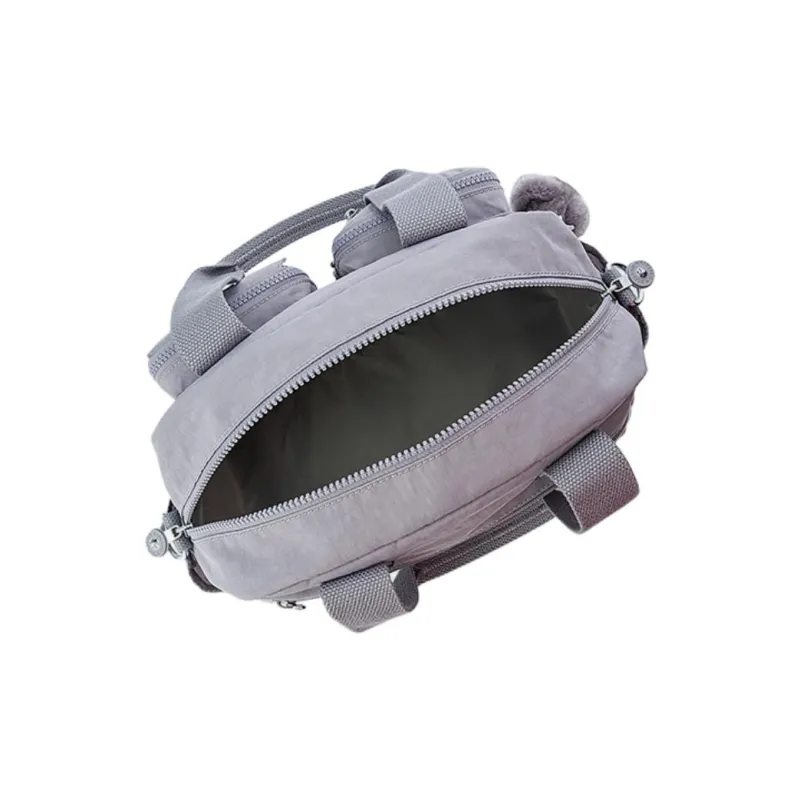 Kipling Polyamide Shoulder Bag, Crossbody Bag, Handbag Medium Size Unisex Dove Gray/Pitch Black-2